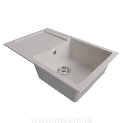 Мойкa MIXLINE ML-GM31 с крылом, белая (331), 770*500*190мм