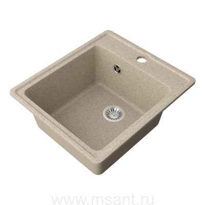 Мойкa MIXLINE ML-GMS18 СТАНДАРТ прямоугольная, песочный (302), 410*470*190мм
