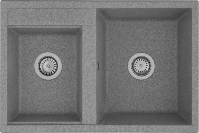 Мойка кухонная AQUATON Делия 78 DBL серая