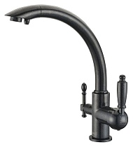 Смеситель Zorg Clean Water ZR 314 YF-33 черный металл для кухонной мойки