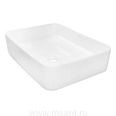 Раковина-чаша Azario 505x375x135 накладная, прямоугольная, белый глянец
