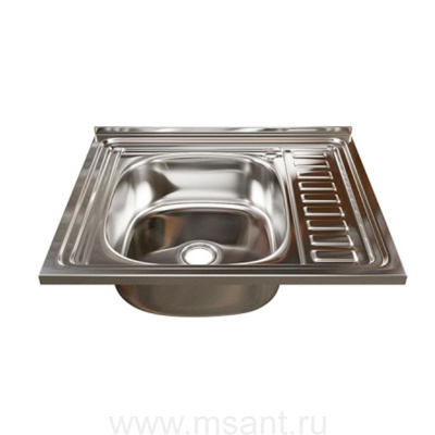 Мойка 60х50 (0,6) лев вып 3 1/2 MIXLINE 16см с сифоном