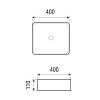 Раковина Azario 400х400х110 накладная, белый