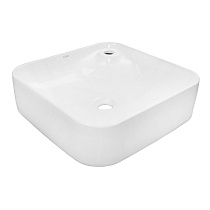 Раковина накладная Azario 430х430х120 квадратная, белый матовый