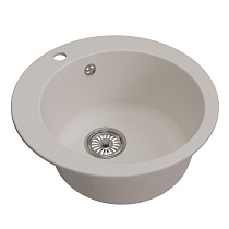 Мойкa MIXLINE ML-GM13 круглая, белая (331), 495мм (глуб. чаши 200)