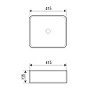 Раковина Azario накладная 415*415*135 черная