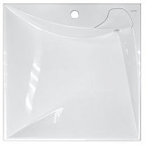 Раковина подвесная Azario Gratsiy 597х598х100 литьевой мрамор, белая (CS00078505)