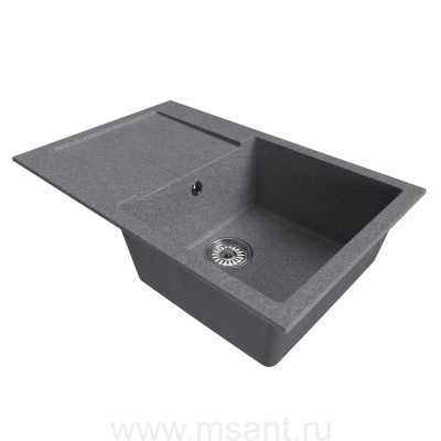Мойкa MIXLINE ML-GM31 с крылом, графит (342), 770*500*190мм