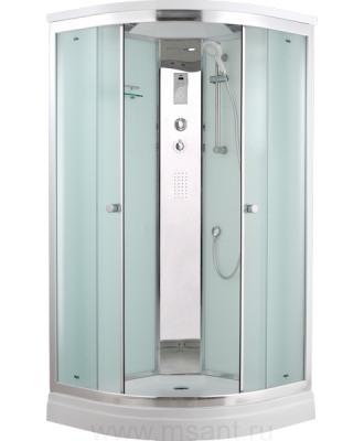 Timo Comfort T-8809 Clean Glass душевая кабина 90*90*220+турецкая баня хамам+стульчик прозрачный