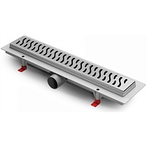 Душевой лоток AZARIO D40 Harmony 350 мм, боковой слив, пластиковый, решетка из нержавеющей стали (AZ-CH 350 H)