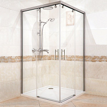 Душевой уголок GuteWetter Slide Rectan GK-864 левая 90x70 см стекло бесцветное, профиль хром