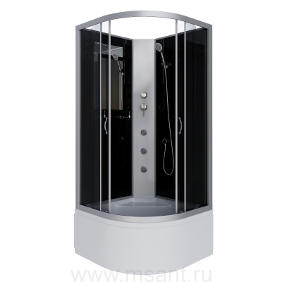 Душевая кабина Niagara Classic NG-2507-14BKG (80х80х200) высокий поддон(40см),стекло тонированное 