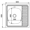 Мойка 60х60 (0,4) прав вып 1 1/2 MIXLINE 16см