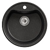 Мойкa MIXLINE ML-GM09 круглая, черная (308), 510 мм (глуб. чаши 190)