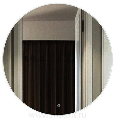 Зеркало AZARIO Alone Cerchio 800х800 влагостойкое с подсветкой, сенсорный выключатель с функцией диммера