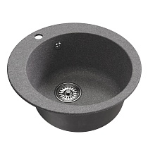 Мойкa MIXLINE ML-GM13 круглая, графит (342), 495мм (глуб. чаши 200)