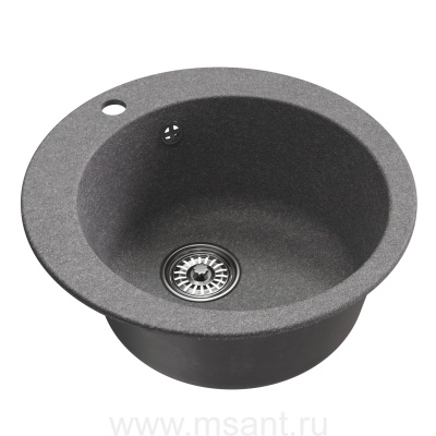 Мойкa MIXLINE ML-GM13 круглая, графит (342), 495мм (глуб. чаши 200)