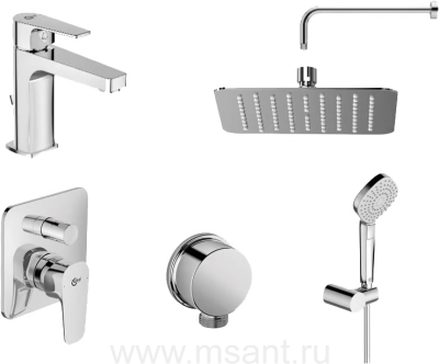Душевой комплект Ideal Standard Esla BD002XC С ВНУТРЕННЕЙ ЧАСТЬЮ