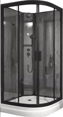 Душевая кабина Timo Premium Ilma-901 B Black (100*100*222)