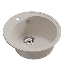 Мойкa MIXLINE ML-GM11 круглая, белый (331), 500мм (глуб. чаши 180)