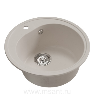 Мойкa MIXLINE ML-GM11 круглая, белый (331), 500мм (глуб. чаши 180)