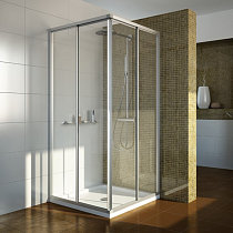 Душевой уголок GuteWetter Practic Square GK-422 85x85 см стекло бесцветное, профиль матовый хром