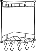Полка Wasserkraft K-1222 2-ярусная, с крючками