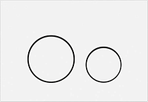 Кнопка смыва Cersanit Twins 63526 c рамкой, белая матовая