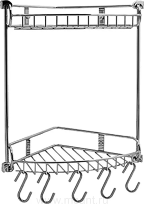 Полка Wasserkraft K-1222 2-ярусная, с крючками