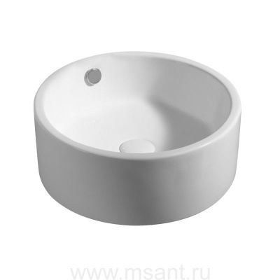 Раковина накладная Azario 41.5х41.5х16 фаянс, цвет Белый (AZ4570)