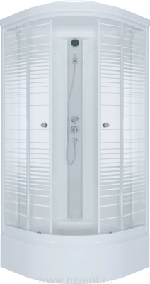 Душевая кабина Triton Полосы Щ0000061848 90*90 В-полка (ДН4) с поддоном+сифон E410CL 