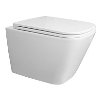 Унитаз подвесной Azario Teramo 340х490х350 безободковый, слив 