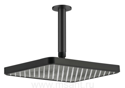 Верхний душ потолочный 305х205мм AQUATEK, матовый черный AQ2071MB 