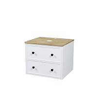 Тумба подвесная, со столешницей МДФ, дуб верона, 60 см, белый матовый, Torr, IDDIS, TOR60WVi95K подход. столеш-ца OPH60BVi89