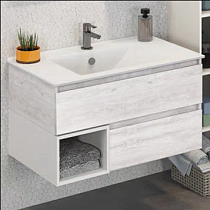 Тумба Comforty Турин 90 дуб белый с раковиной Comforty 90E