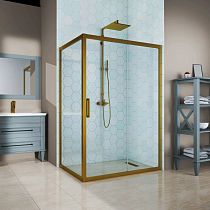 Душевой уголок Kubele DE019R-CLN-BR 130х70 см, профиль бронза