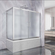 Шторка на ванну Kubele DE019PR4-MAT-CH 170х70 см, профиль хром