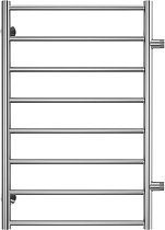 Полотенцесушитель водяной Terminus Аврора П8 500x800 с боковым подключением 500