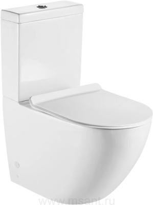 Унитаз-компакт BelBagno Amanda BB051CPR крышка BB902SC, безободковый, с микролифтом