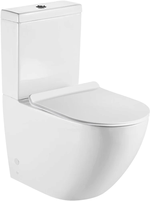 Унитаз-компакт BelBagno Amanda BB051CPR крышка BB902SC, безободковый, с микролифтом
