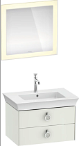 Мебель для ванной Duravit White Tulip 75 2 ящика, с ручкой, шелковисто-матовый