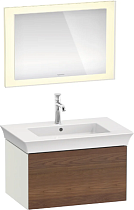 Мебель для ванной Duravit White Tulip 75 американский орех, белый шелковисто-матовый