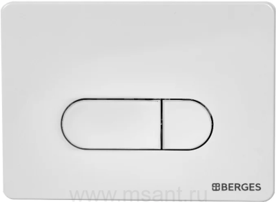 Кнопка смыва Berges Novum D1 белый, глянец