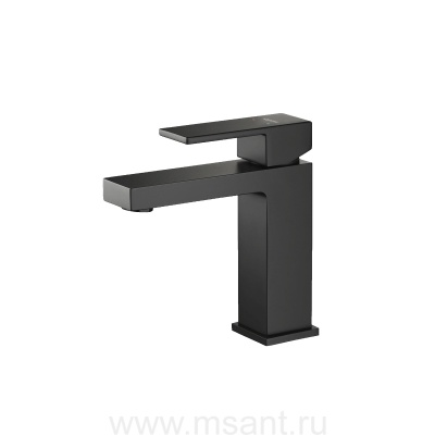Смеситель для раковины 114, без донного клапана AQUATEK, матовый черный AQ1610MB ЛИБРА