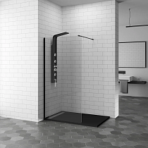 Душевая перегородка RGW Walk In WA-10 1400x1950 профиль черный