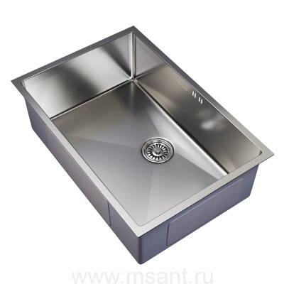 Мойка подст.монтаж 65х44 (3,0) вып 3 1/2 MIXLINE PRO 22см с сифоном (сатин)
