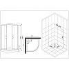 Душевой уголок ESD-8005 Размер:80x80x200