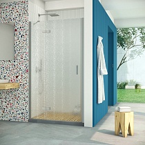 Дверь в душевой проем Vegas Glass AFP Retta 100 07 02 L, профиль матовый хром, стекло шиншилла