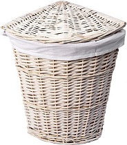 Корзина для белья Wasserkraft Vils WB-560-L белая, большая, угловая