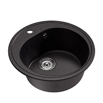 Мойкa MIXLINE ML-GM11 круглая, черная (308), 500мм (глуб. чаши 180)